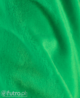 Plush Fur Knit Fabric KW 3356 Green, with Straight-Cut Pile, 9 mm Length