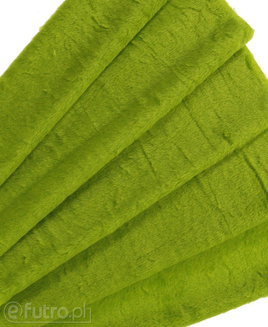 DZIANINA KW 38502 zielony, materiał futerkowy o prosto strzyżonym włosiu o długości 9 mm
