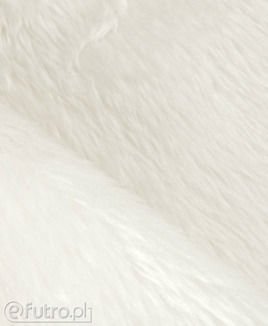 Dzianina Pluszowa DW 33540 biały, materiał futerkowy o prosto strzyżonym, miękkim włosiu o długości 17 mm