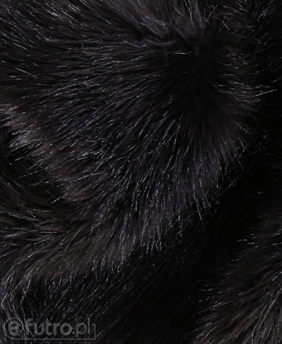 MATERIAŁ FUTRZANY FOX 2P-6 CZARNY , sztuczne futro niezwykle puszyste  z włosem o długości do 60 mm