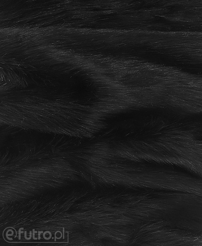 SZTUCZNE FUTRO WILK SYBERYJSKI 315651 czarny, puszyste i mięsiste z włosiem o zróżnicowanej długości do 60 mm