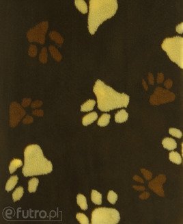 Brown 335193/9 Plush Fabric Large Paws 9 mm