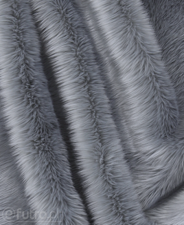 Grey 019 Shaggy Faux Fur Pile Length 40 mm