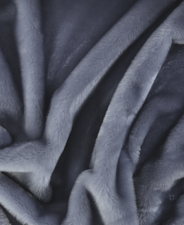 Grey 3350 Long Pile Plush Fabric Pile Length 17 mm