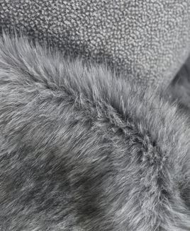 Grey P-9 Fox Premium Faux Fur 60 mm