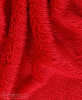 Red 17F Shaggy Faux Fur Pile Length 40 mm