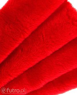 Red 33539 Long Pile Plush Fabric Pile Length 17 mm