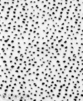 White 325044/1 Plush Fabric Dot 9 mm 