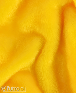 Yellow 33538 Long Pile Plush Fabric Pile Length 17 mm