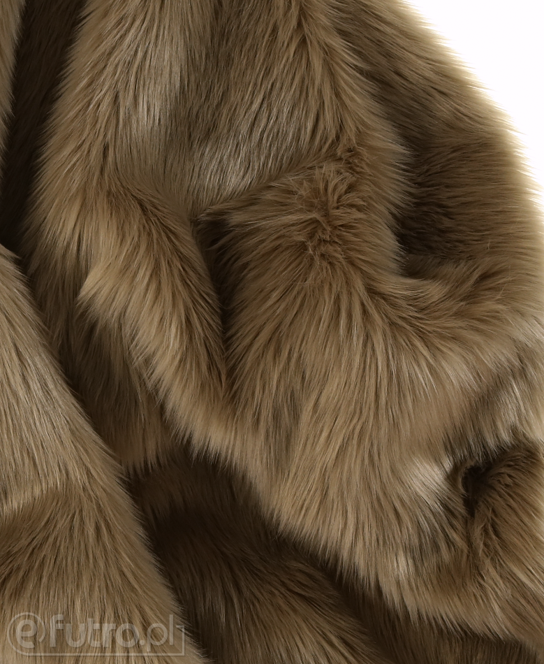 Lynx Faux Fur Fabric by the Yard or Meter | Brown, Natural, Tan Pompom Fur