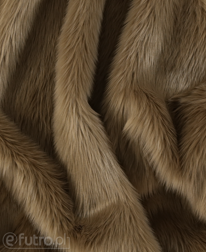 Beige 17BG Shaggy Faux Fur Pile Length 40 mm