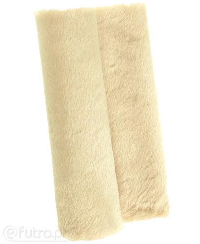 Beige 32540 Long Pile Plush Fabric Pile Length 17 mm