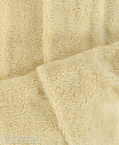 Beige 33569 Lamb Sherpa Faux Fur Fabric Pile Length 8 mm