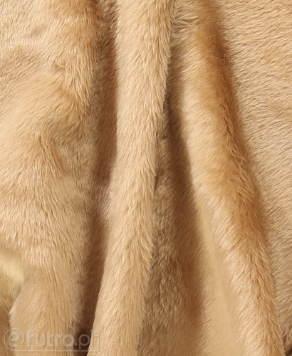 Beige 3459 Long Pile Plush Fabric Pile Length 17 mm