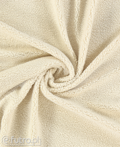 Beige 8857 Teddy Microfiber Faux Fur Fabric Pile Length 8 mm