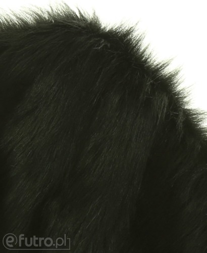 Black 315684 Lion's Mane Faux Fur Long Pile 100 mm