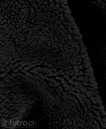 Black 3354 Teddy Sherpa Faux Fur Fabric Pile Length 8 mm