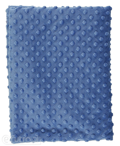 Blue 015/8 Minky Leon with 3D dots pattern