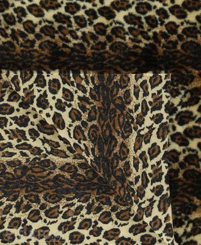 Brown 335E/38 Plush Fabric Panther Stripes 9 mm