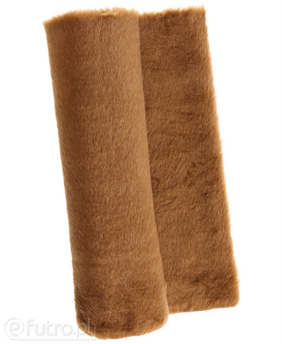 Brown 35540 Long Pile Plush Fabric Pile Length 17 mm