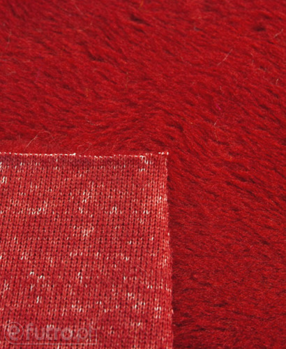 Burgundy 33567 Short Pile Plush Fabric Pile Length 9 mm