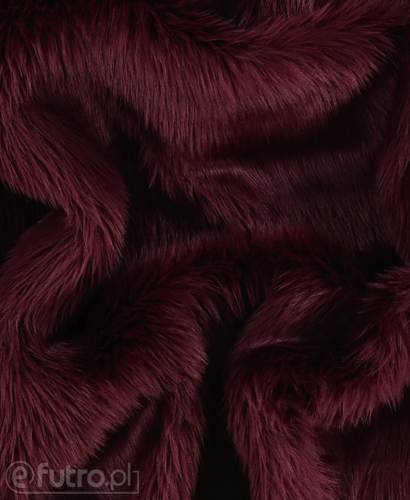 Burgundy B1 Shaggy Faux Fur Pile Length 40 mm