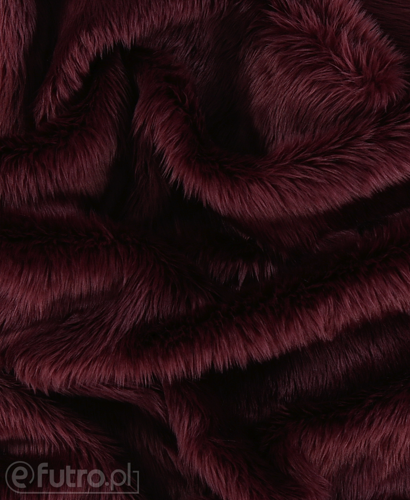 Burgundy B1 Shaggy Faux Fur Pile Length 40 mm