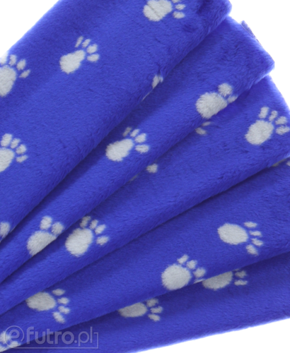 Dark Blue 325081/10 Plush Fabric Small Paws 9 mm