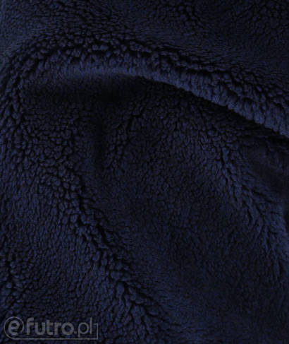 Dark Blue 32539 Teddy Sherpa Faux Fur Fabric Pile Length 8 mm