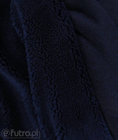 Dark Blue 32539 Teddy Sherpa Faux Fur Fabric Pile Length 8 mm