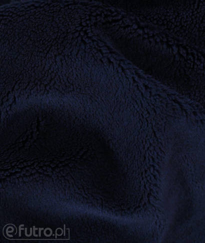 Dark Blue 32539 Teddy Sherpa Faux Fur Fabric Pile Length 8 mm