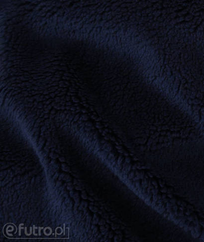 Dark Blue 32539 Teddy Sherpa Faux Fur Fabric Pile Length 8 mm