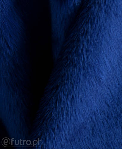 Dark Blue 3753 Long Pile Plush Fabric Pile Length 17 mm 