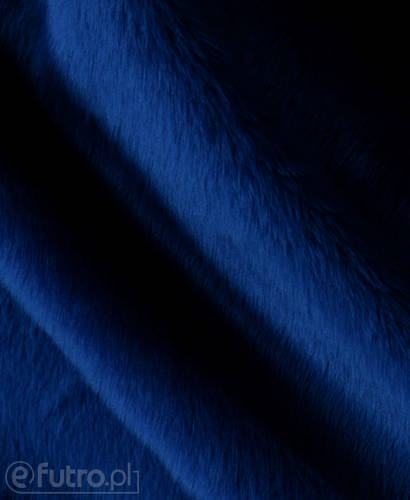 Dark Blue 3753 Long Pile Plush Fabric Pile Length 17 mm 