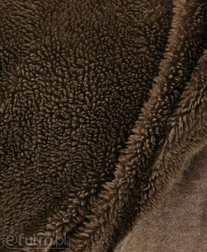 Dark Chocolate 3056 Teddy Sherpa Faux Fur Fabric Pile Length 8 mm