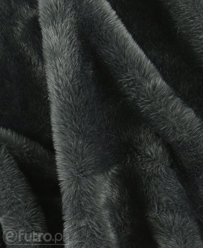 Dark Grey 33531 Long Pile Plush Fabric Pile Length 17 mm