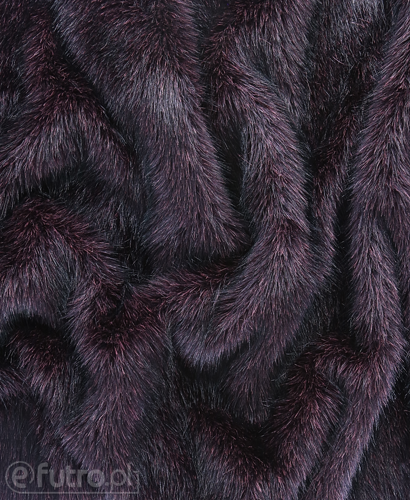 Dark Purple 2074 Fox Faux Fur 60 mm