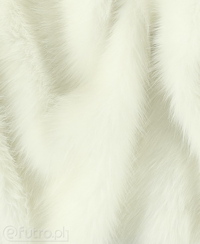 Ecru 2P-7 Fox Faux Fur 60 mm