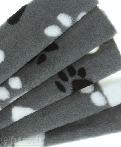 Grey 335193/8 Plush Fabric Large Paws 9 mm