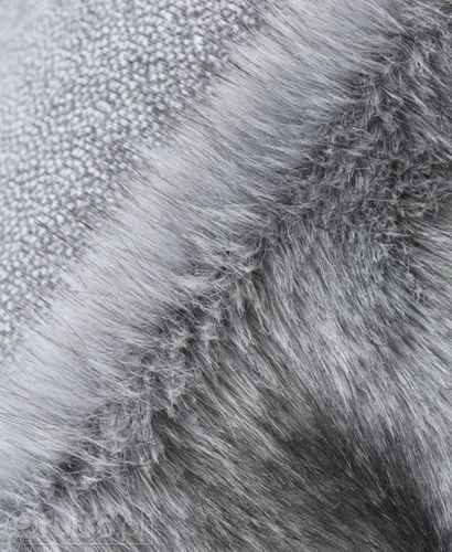 Grey P-9 Fox Premium Faux Fur 60 mm