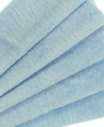 Light Blue 315954 Short Pile Plush Fabric Pile Length 9 mm