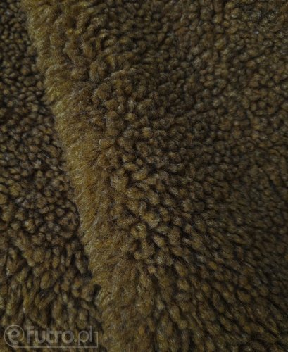 Olive 352061/E Teddy Sherpa Faux Fur Fabric Pile Length 8 mm