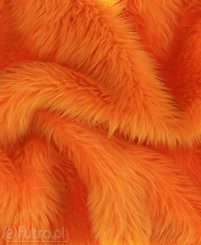 Orange 17O Shaggy Faux Fur Pile Length 40 mm