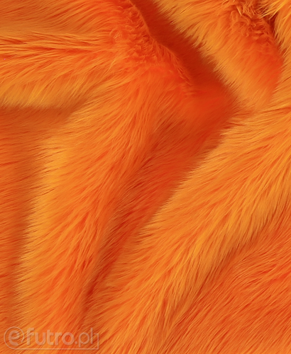 Orange 17O Shaggy Faux Fur Pile Length 40 mm