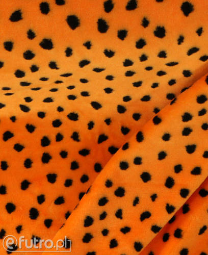 Orange 325186/1 Plush Fabric Cheetach 9 mm