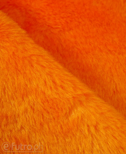 Orange 35523 Short Pile Plush Fabric Pile Length 9 mm