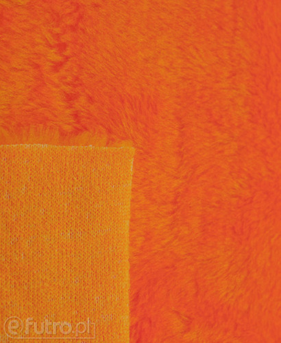 Orange 35523 Short Pile Plush Fabric Pile Length 9 mm