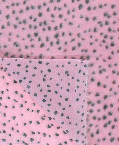 Pink 325044/14 Plush Fabric Dot 9 mm 
