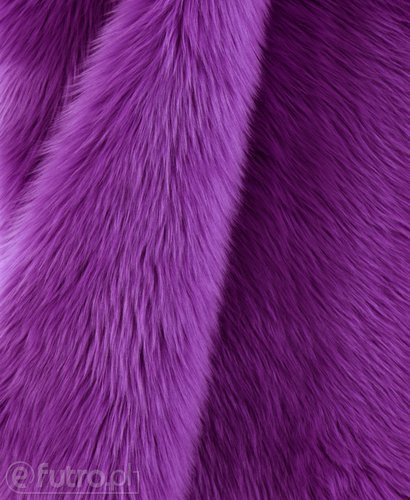 Purple 030 Shaggy Faux Fur Pile Length 40 mm