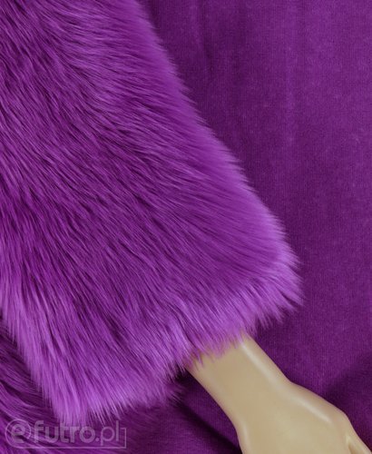 Purple 030 Shaggy Faux Fur Pile Length 40 mm